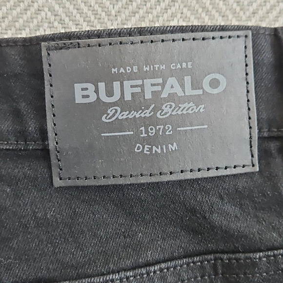 Buffalo David Bitton Ash Jeans Men's Size W36 L32 Black Slim Fit NWT Classic - Picture 10 of 15